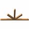 Ekena Millwork Saratoga Timber Gable Bracket, Western Red Cedar, 108"W x 54"H x 5 1/2"D x 5 1/2"F, 12/12 Pitch GBW108X54X0606SAR00SWR - alternate 5